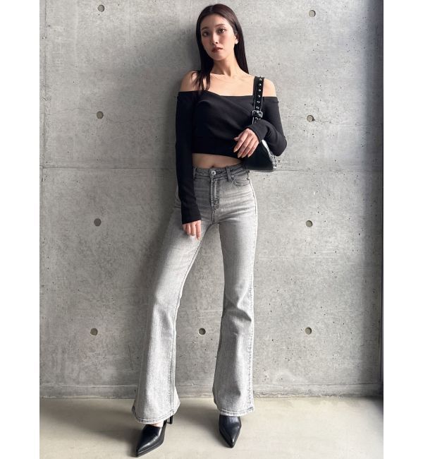 GYDA「カシュクールデザインオフショルトップス」|Tシャツ・カットソー|