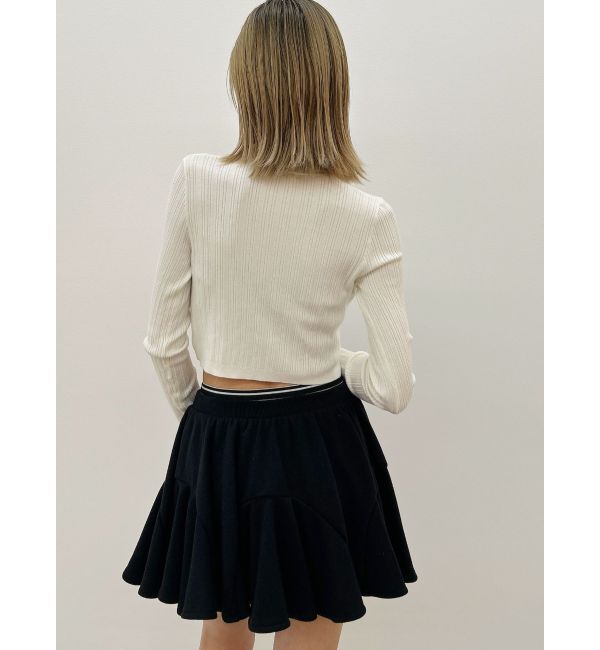 GYDA「ウエストラインバンテージスウェットスカートライクショートパンツ」|スカート|
