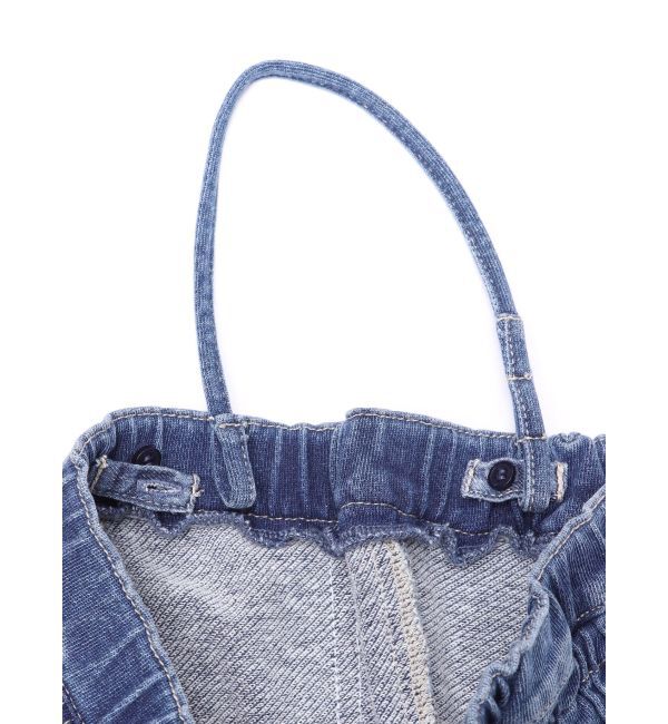 GYDA「GD SIDE 2ラインカットデニムベアワンピース【SETUP着用可】」|ワンピース|