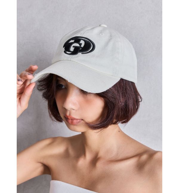 GYDA「GD embroidery CAP」|キャップ・キャスケット|アイボリー
