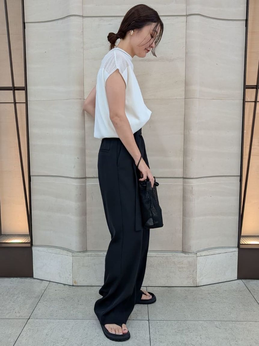 Mila Owen「【UV加工】ドライタッチペーパーバッグパンツ」|チノ|