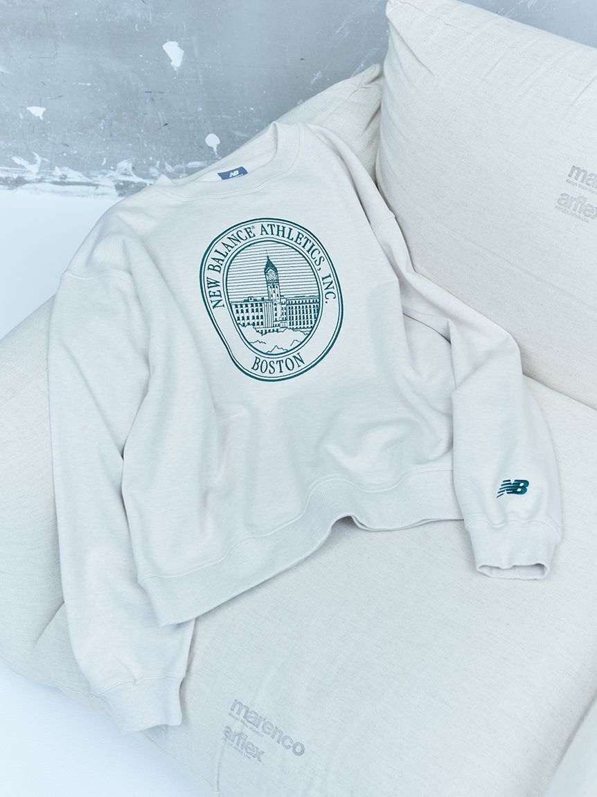 NEW BALANCE 「【New balance for emmi】Athletics フレンチテリーオーバーサイズド Crestクルー」|スウェット・ジャージ|