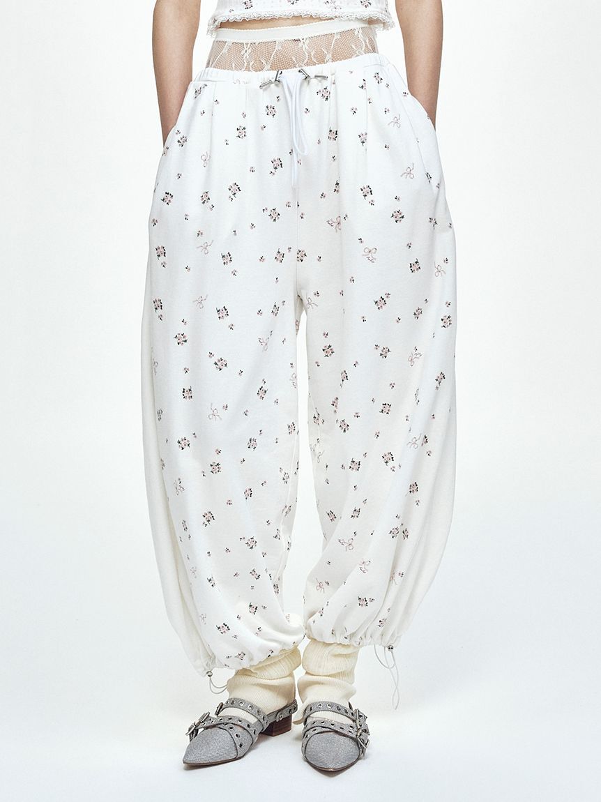FURFUR「【限定カラー】フラワープリントスウェットワイドパンツ」|その他|
