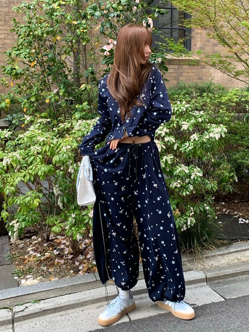 FURFUR「【限定カラー】フラワープリントスウェットワイドパンツ」|その他|