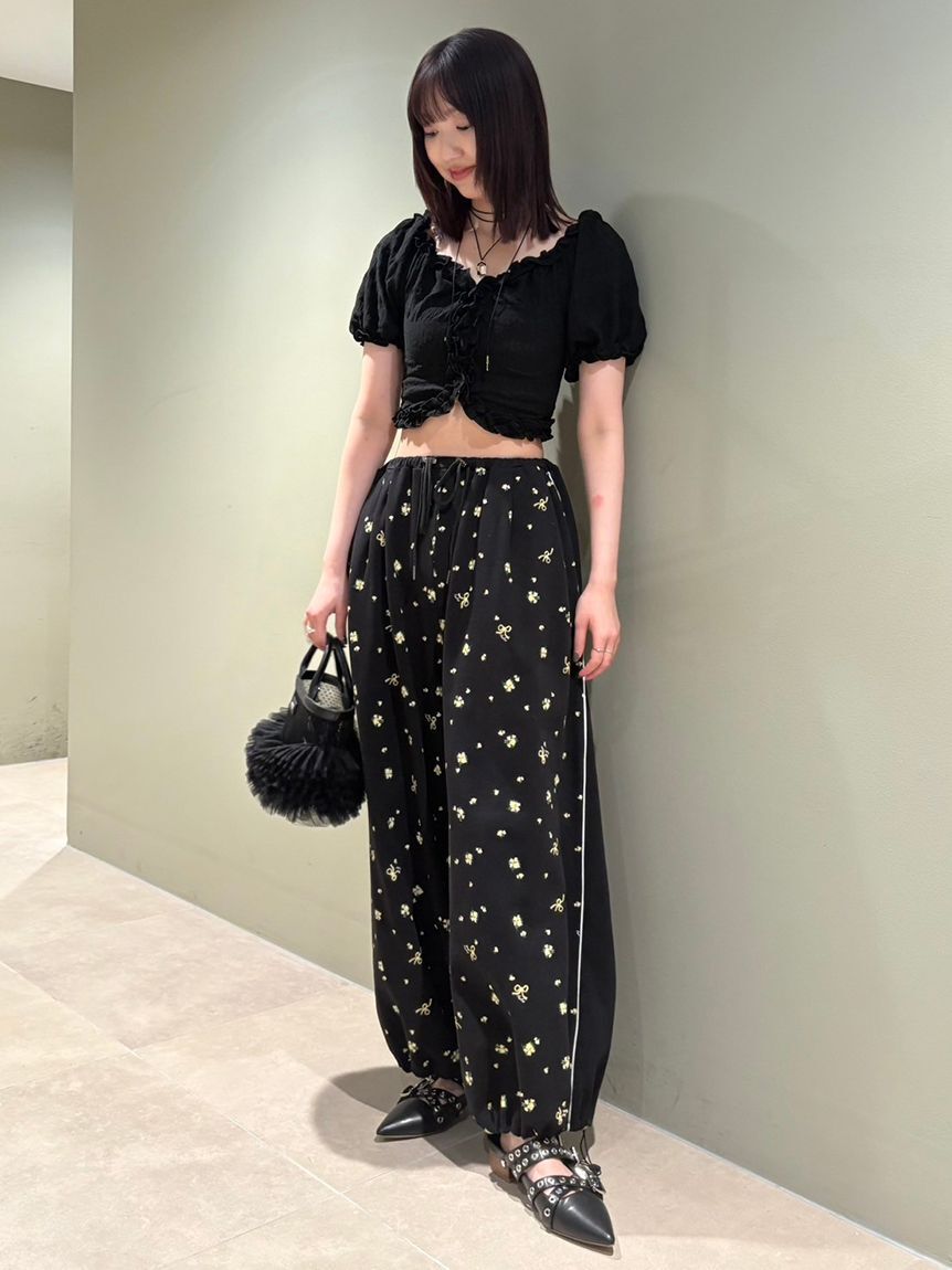 FURFUR「【限定カラー】フラワープリントスウェットワイドパンツ」|その他|