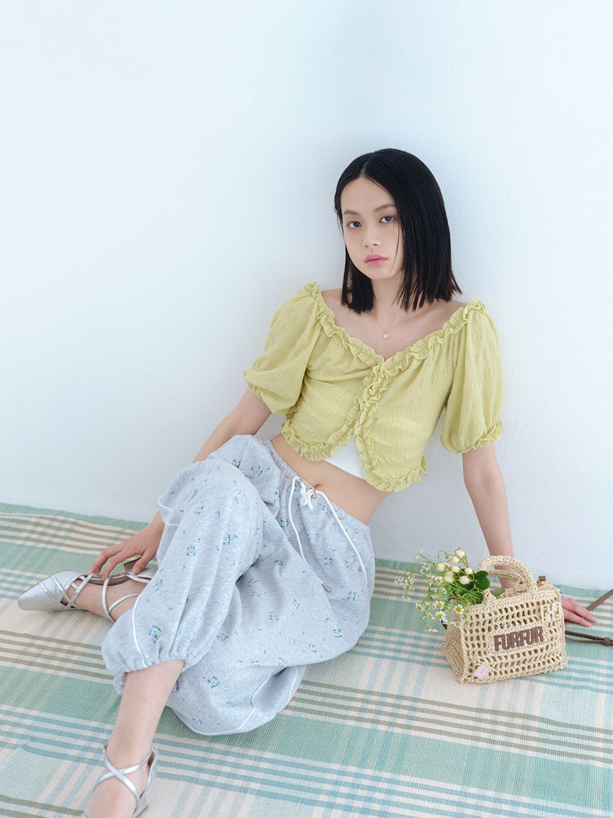 FURFUR「【限定カラー】フラワープリントスウェットワイドパンツ」|その他|