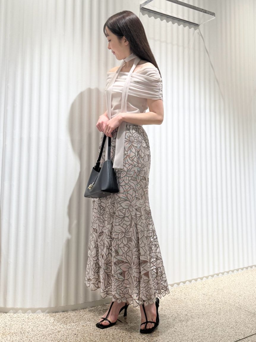 SNIDEL「ギャザーアシメカットプルオーバー」|Tシャツ・カットソー|