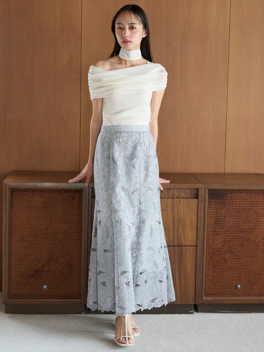 SNIDEL「ギャザーアシメカットプルオーバー」|Tシャツ・カットソー|