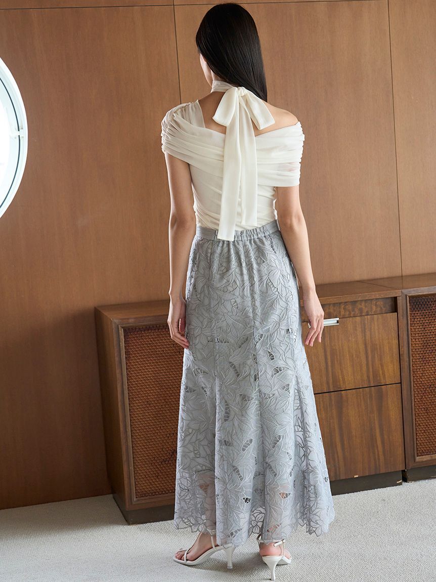 SNIDEL「ギャザーアシメカットプルオーバー」|Tシャツ・カットソー|