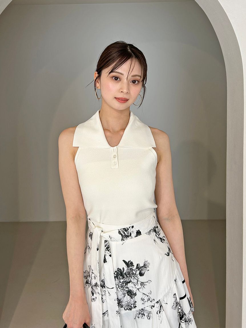 SNIDEL「Sustainable襟付きニットプルオーバー」|ニット・セーター|IVR