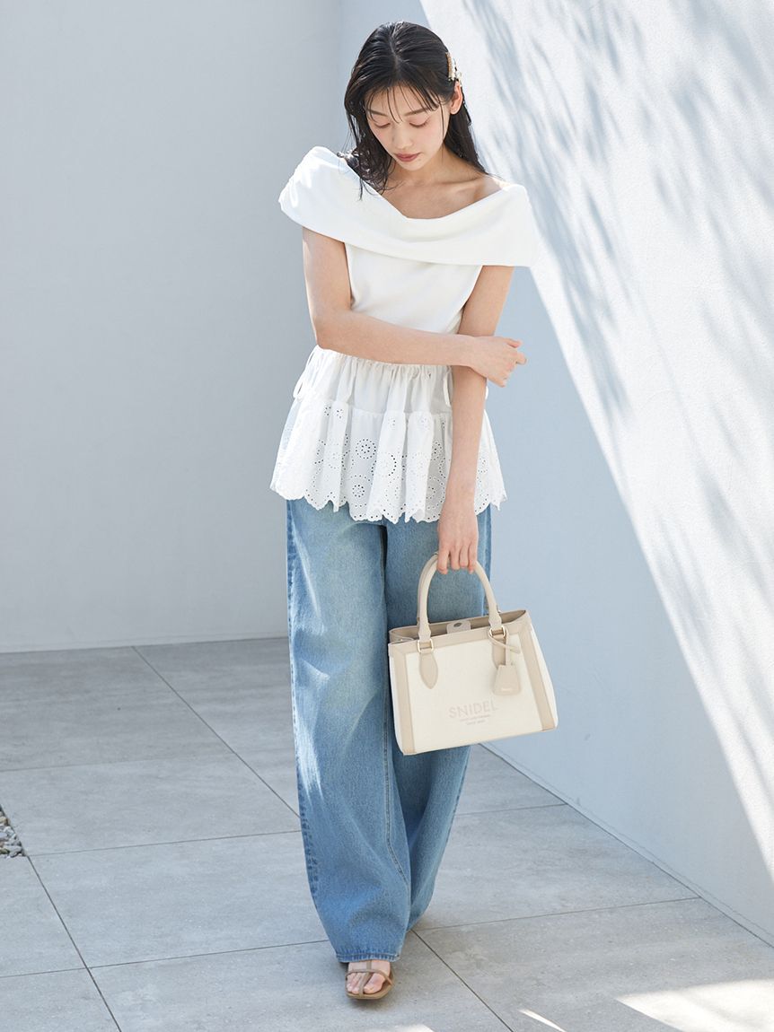 SNIDEL「キャンバスロゴバッグ」|ハンドバッグ|