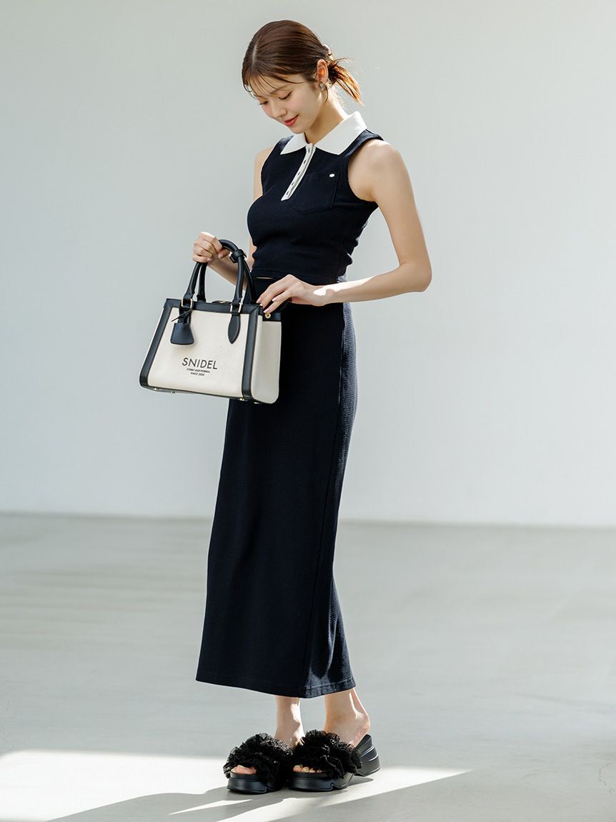 SNIDEL「キャンバスロゴバッグ」|ハンドバッグ|