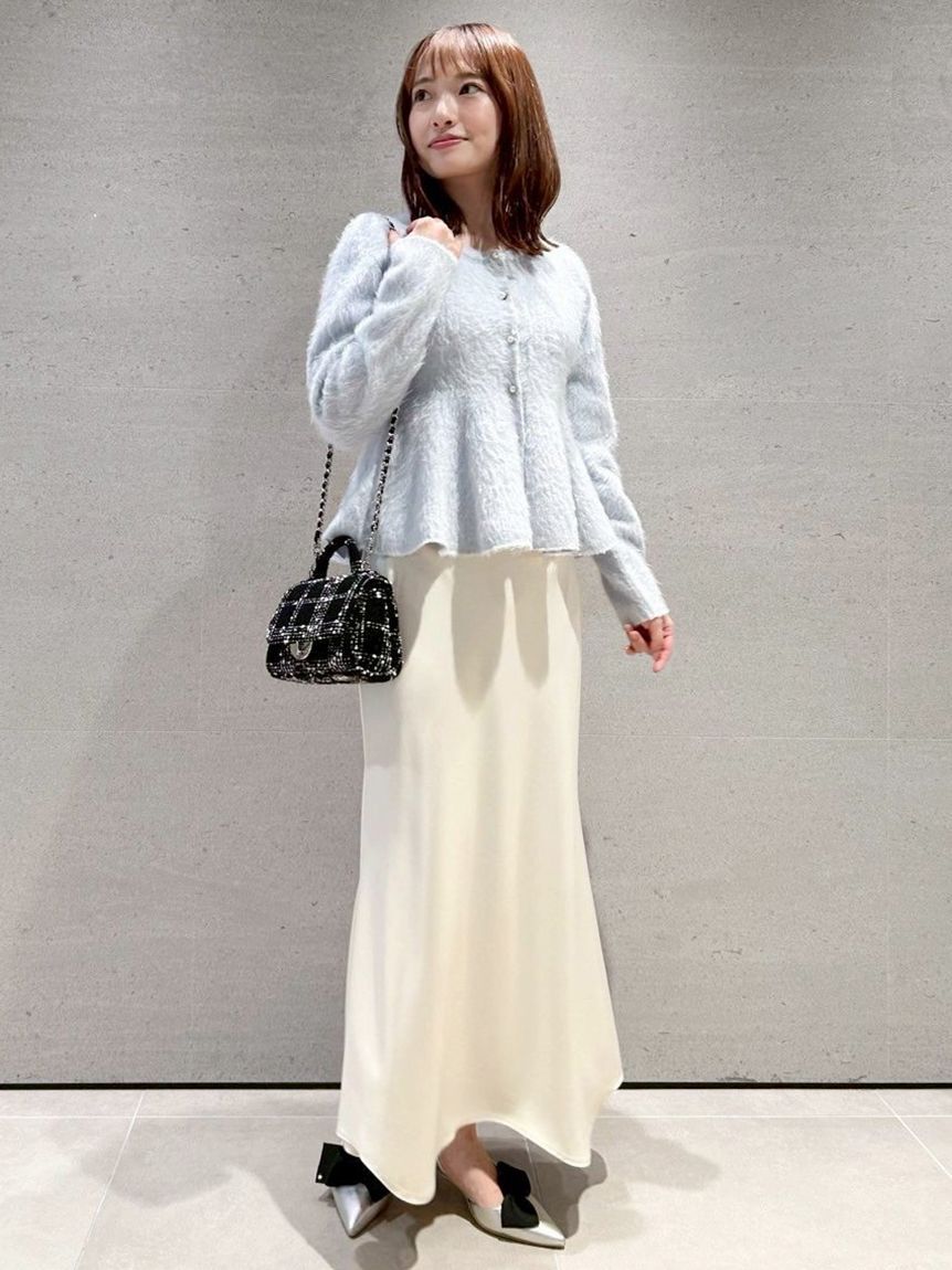 CELFORD「ベルト付きサテンナロースカート」|スカート|