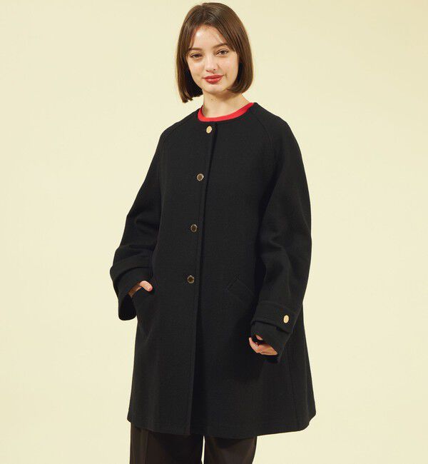 MACKINTOSH PHILOSOPHY「【WELBURY NO COLLAR(ウェルベリーノーカラー)】HEAT TWEED製」|その他|ブラック