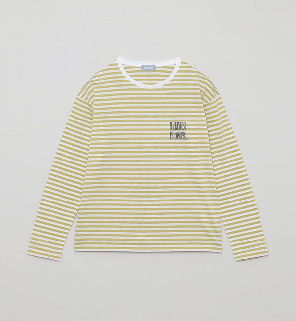 MACKINTOSH PHILOSOPHY「GREY LABEL シャープログ ロングスリーブボーダーTシャツ」|Tシャツ・カットソー|イエロー
