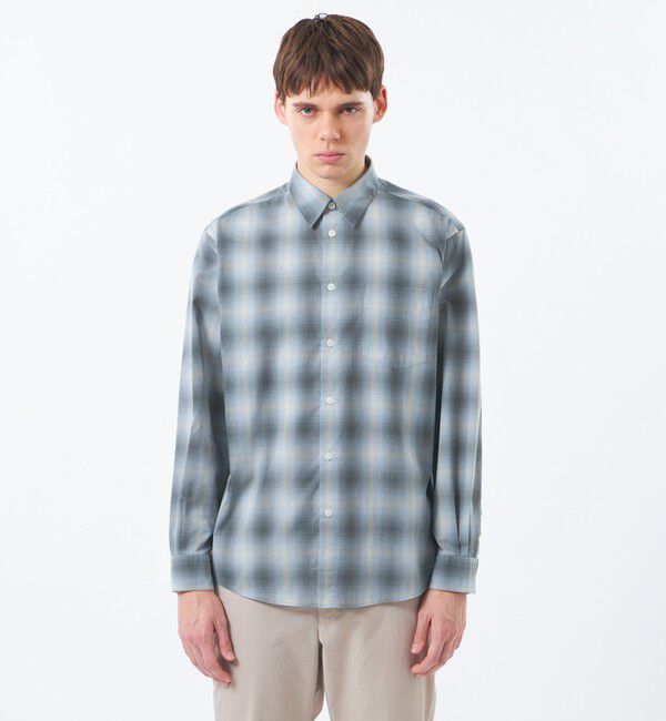 MACKINTOSH PHILOSOPHY「ショートレギュラーカラーシャツ オンブレチェック」|シャツ・ブラウス|
