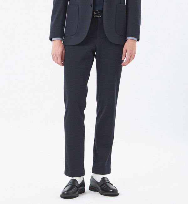 MACKINTOSH PHILOSOPHY「テーラードジャージー パンツ ハイブリッドジャージー」|スラックス|ネイビー