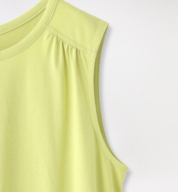  「ギャザーノースリーブワンピース」|ワンピース|