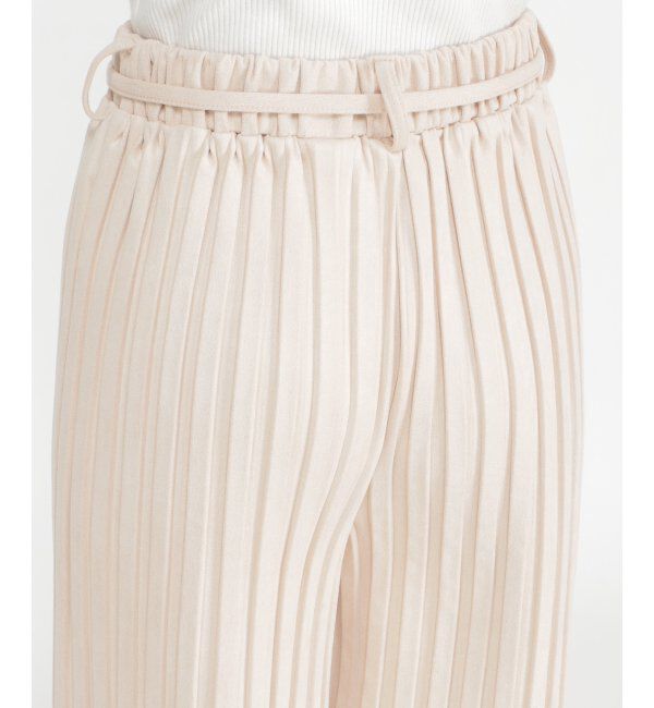 ikka「スウェードプリーツワイドパンツ」|その他|