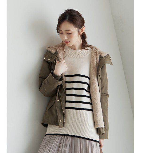 ikka「ボアライナー3WAYマウンテンパーカー」|ブルゾン・スタジャン|