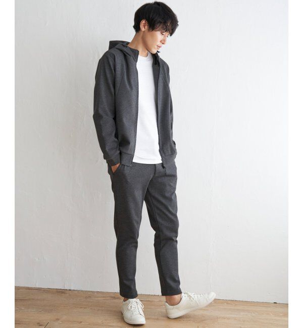 ikka「テックストレッチジップパーカー」|カーディガン|