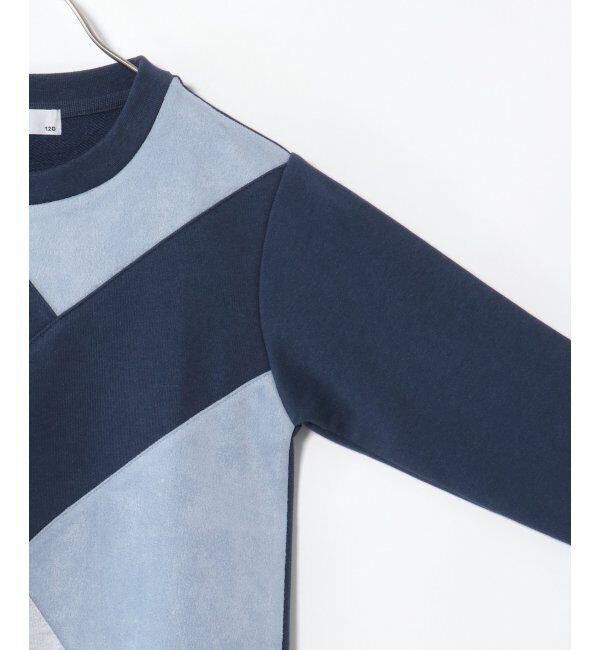ikka kids「フェイクスエード切り替えトレーナー（120~160cm）」|Tシャツ・カットソー|