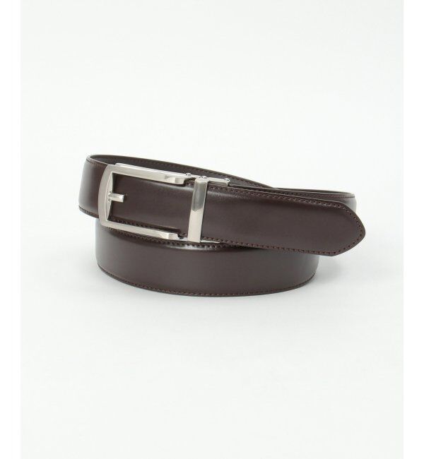 ikka「35mmキーリットレザーベルト」|ダウンベスト・ベスト|Dkブラウン