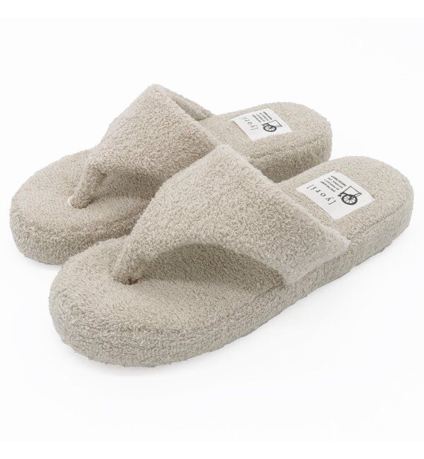 TOKYO DESIGN CHANNEL「yori パイルトングスリッパ M」|ルームシューズ|ベージュ