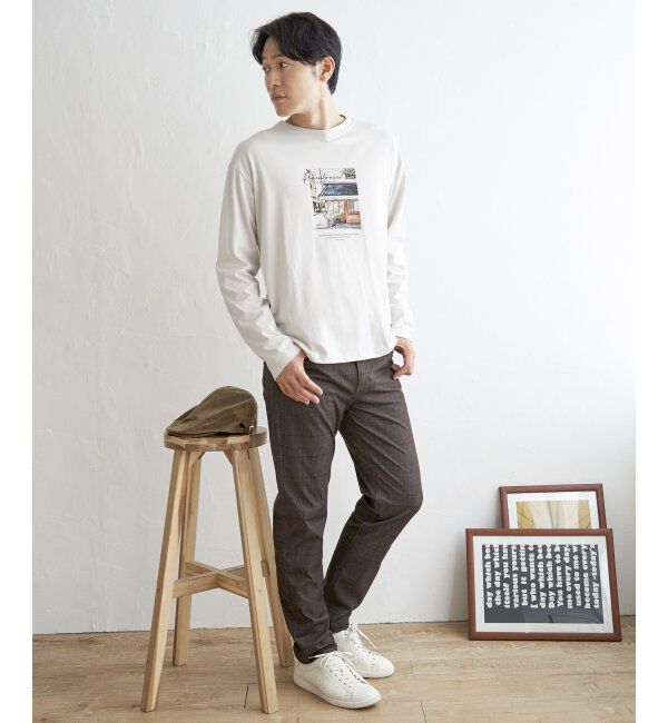 ikka「ペイントプリントロンT」|Tシャツ・カットソー|