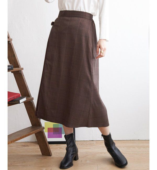 IKKA LOUNGE「サイドプリーツスカート」|スカート|