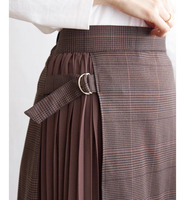 IKKA LOUNGE「サイドプリーツスカート」|スカート|