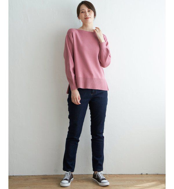 ikka「総針ボートネックプルオーバー」|プルオーバー|