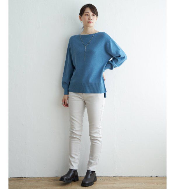 ikka「総針ボートネックプルオーバー」|プルオーバー|