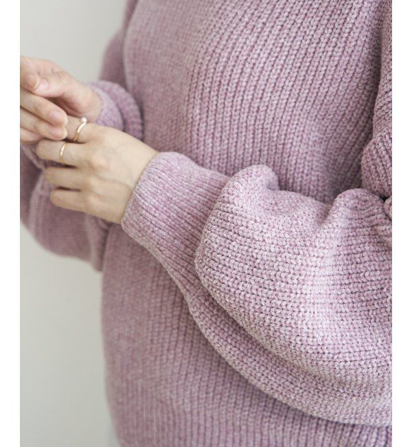 ikka「太畦モールニット」|プルオーバー|