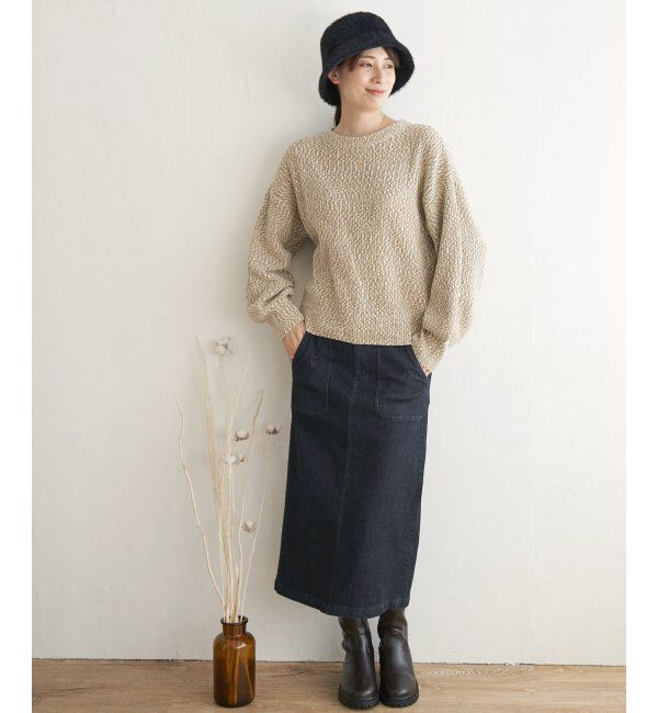ikka「太畦モールニット」|プルオーバー|