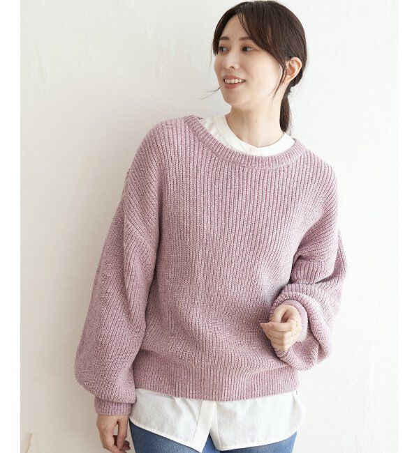 ikka「太畦モールニット」|プルオーバー|