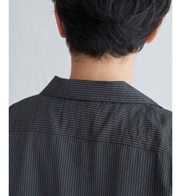 ikka「シャドーストライプオープンカラーシャツ」|シャツ・ブラウス|