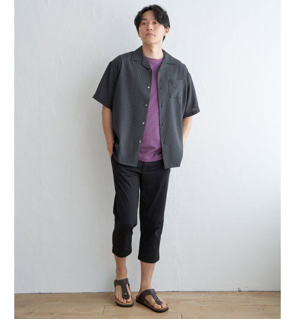 ikka「シャドーストライプオープンカラーシャツ」|シャツ・ブラウス|