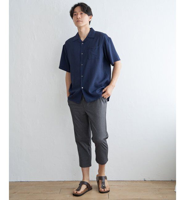 ikka「シャドーストライプオープンカラーシャツ」|シャツ・ブラウス|