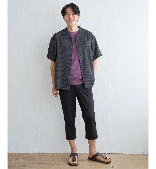 ikka「シャドーストライプオープンカラーシャツ」|シャツ・ブラウス|