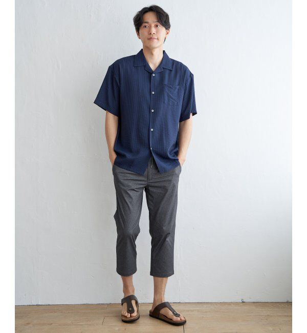 ikka「シャドーストライプオープンカラーシャツ」|シャツ・ブラウス|