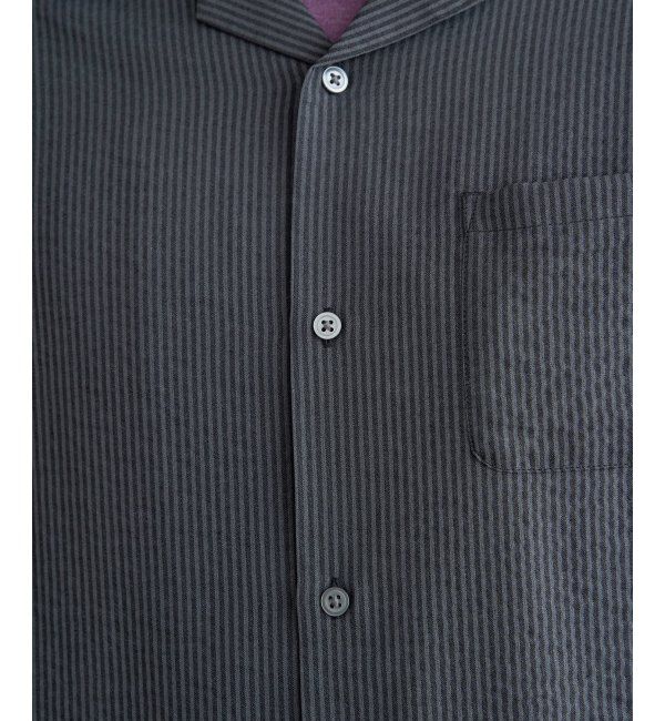 ikka「シャドーストライプオープンカラーシャツ」|シャツ・ブラウス|