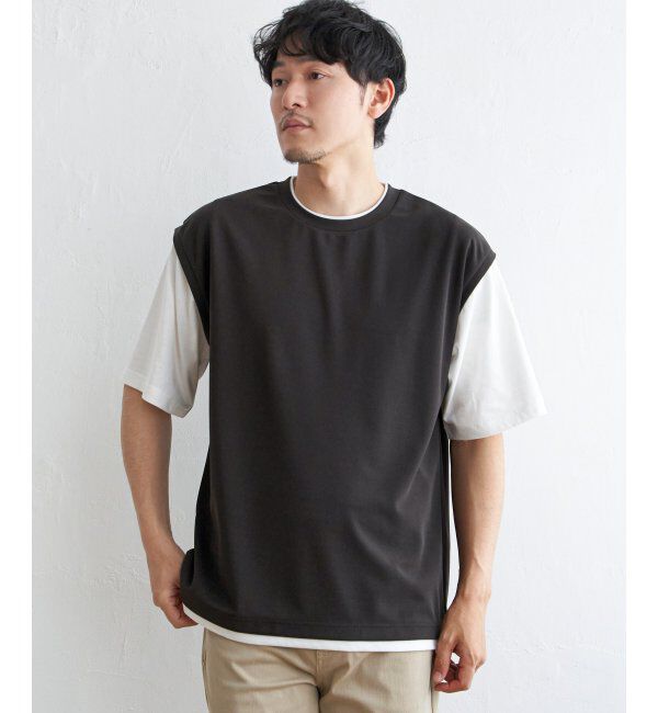 ikka「速乾COOLフェイクベストＴシャツ」|Tシャツ・カットソー|