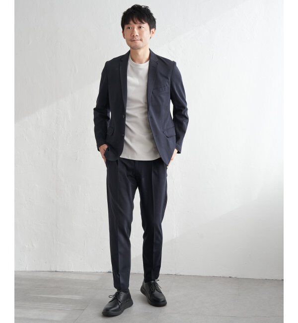 IKKA LOUNGE「ポンチクルーネックジャケットロンＴ」|Tシャツ・カットソー|