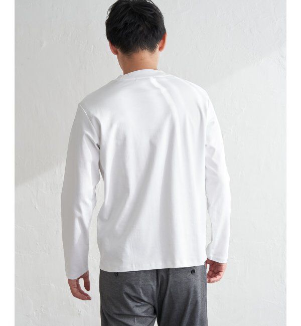 IKKA LOUNGE「ポンチクルーネックジャケットロンＴ」|Tシャツ・カットソー|