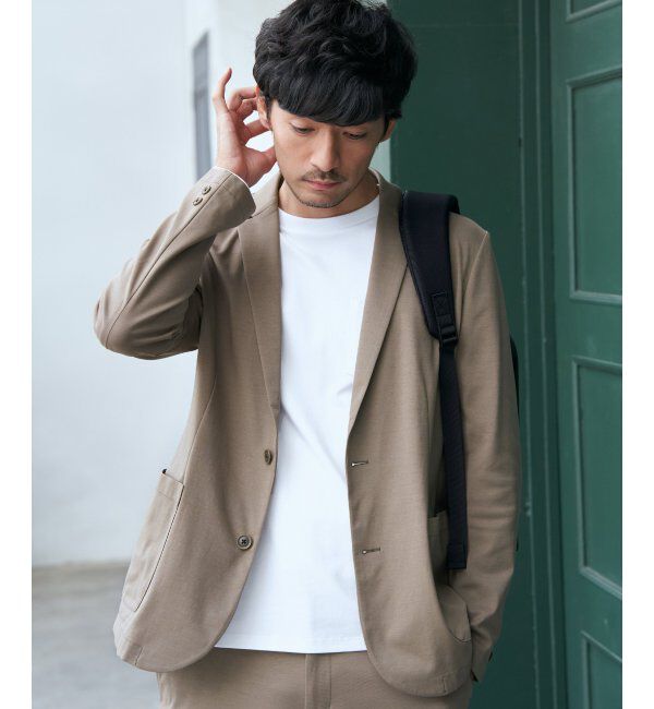 IKKA LOUNGE「ポンチクルーネックジャケットロンＴ」|Tシャツ・カットソー|