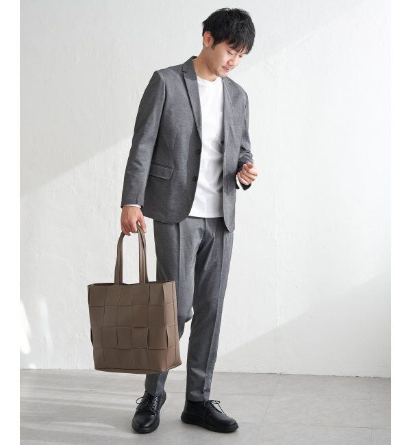 IKKA LOUNGE「ポンチクルーネックジャケットロンＴ」|Tシャツ・カットソー|