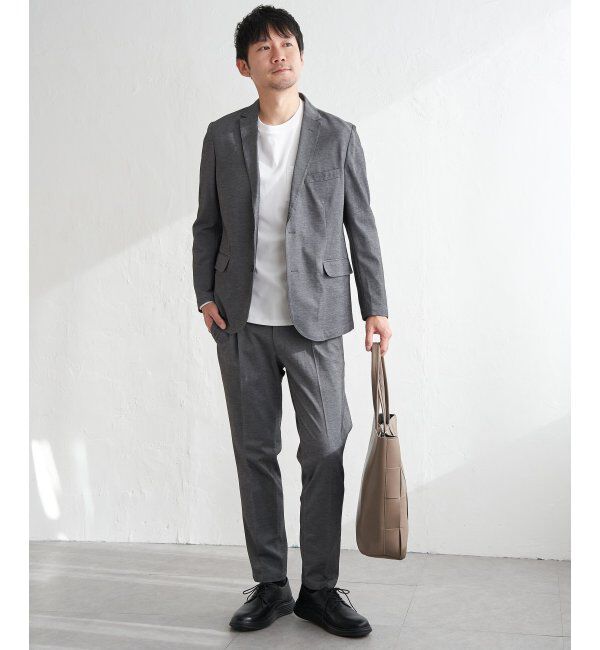 IKKA LOUNGE「ポンチクルーネックジャケットロンＴ」|Tシャツ・カットソー|