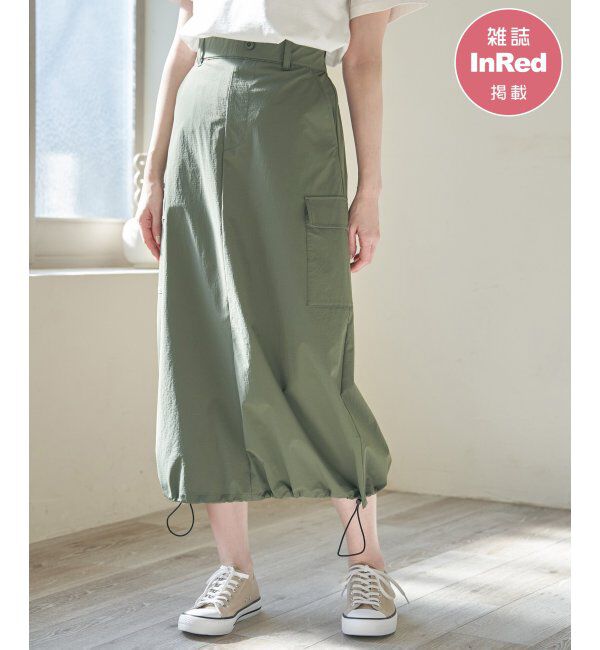 ikka「【雑誌InRed5月号掲載】リップストップカーゴスカート」|スカート|