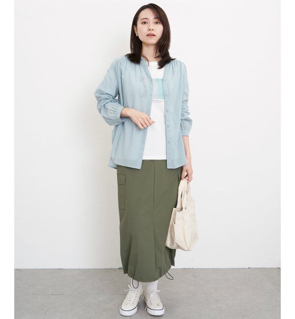 ikka「【雑誌InRed5月号掲載】リップストップカーゴスカート」|スカート|